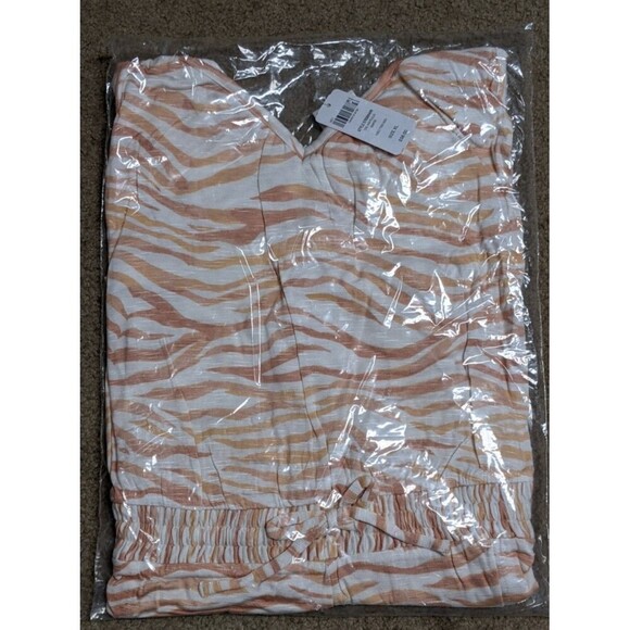 NWT~Women's SOMA Cool Nights Cozy Slub Romper in NOBLE TIGER HUSH XL - Picture 5 of 9